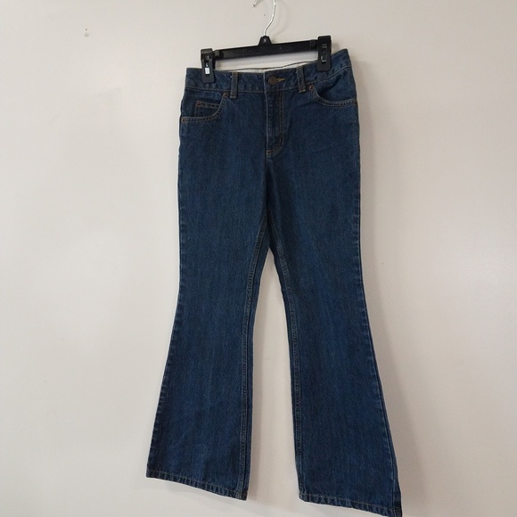 Lands End Bootcut Embroidered Rose Jeans Girls 10 - Picture 6 of 8